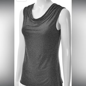 Casual Cowl Neck Ruched Draped Lightweight Sleeveless Stretchy Blouse Tank